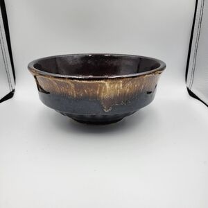 Studio Pottery Brown Glaze Made in the USA Dough Bowl